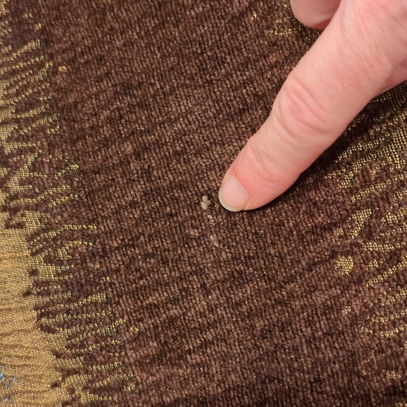 B. Smith Neutral Earth Tones Brown Beige Dusty Blue Texture Woven Shower Curtain - Picture 9 of 10